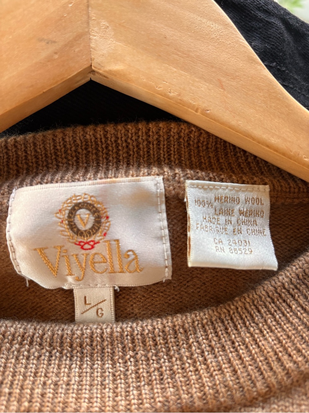 Viyella Brown 100% Merino Wool Luxury Sweater - Men's Size Large (L/G)